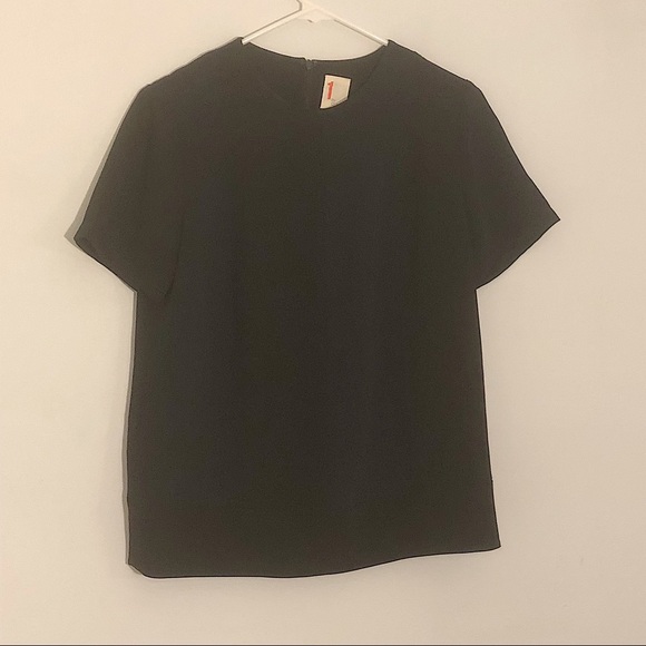 Stylish Black & Navy Panel Blouse, Fully lined! - Picture 2 of 8